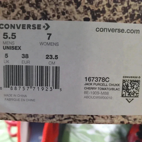 Converse women jack purcell chukk cherry 🍒 - Picture 2 of 13